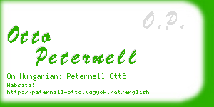 otto peternell business card